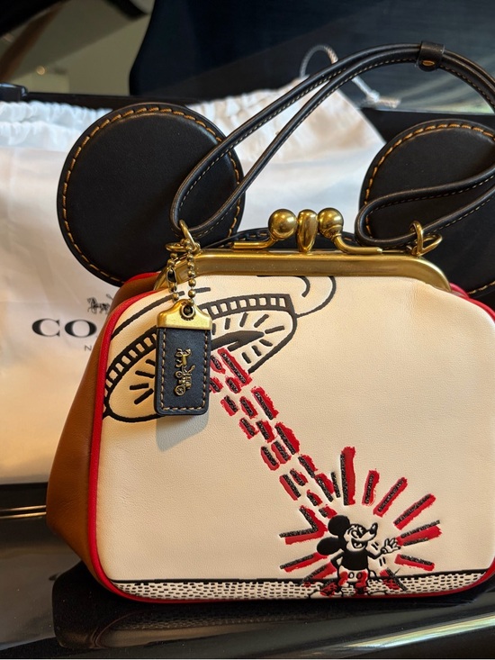 Exclusive Coach Disney Mickey Mouse X Keith Haring Kisslock Bag style # 4790 - Picture 5 of 10
